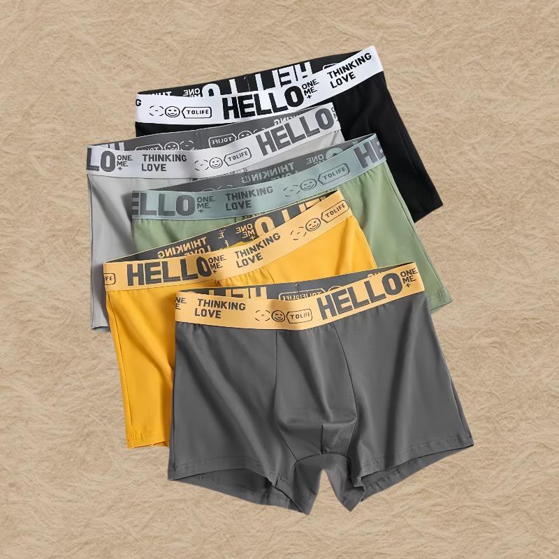 新款式HELLO男士青少年短裤防臭薄款底裤潮流四季高弹亲肤U短裤衩