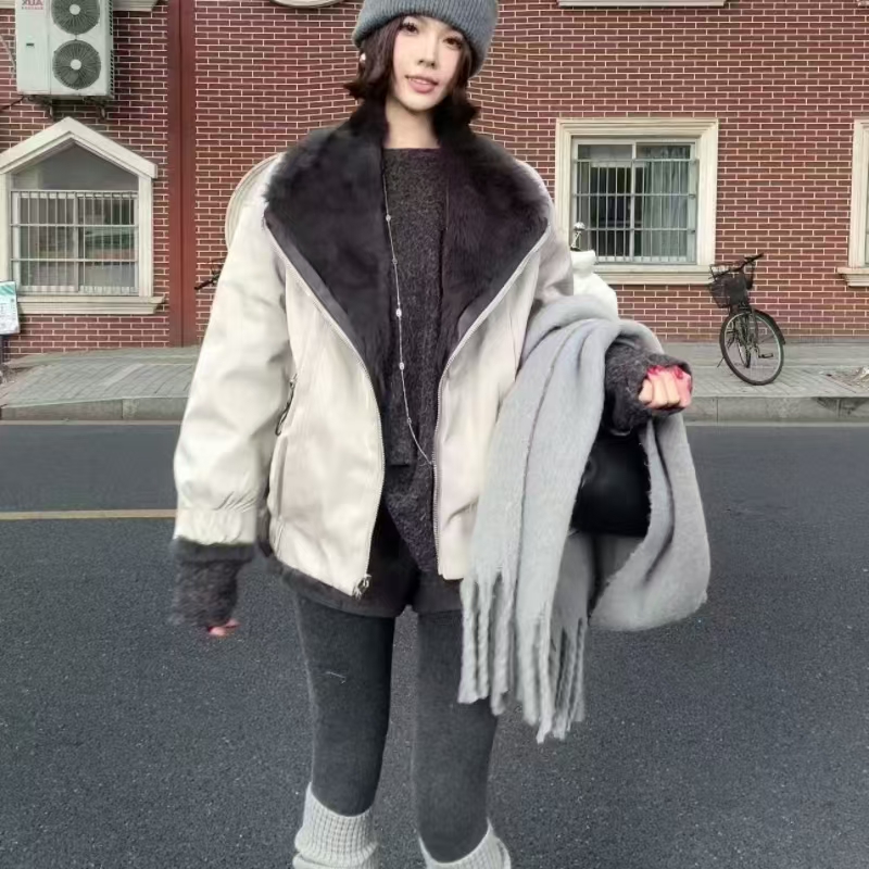 [暖冬]海宁皮草新款正反两面穿皮毛一体冬季显瘦外套女601