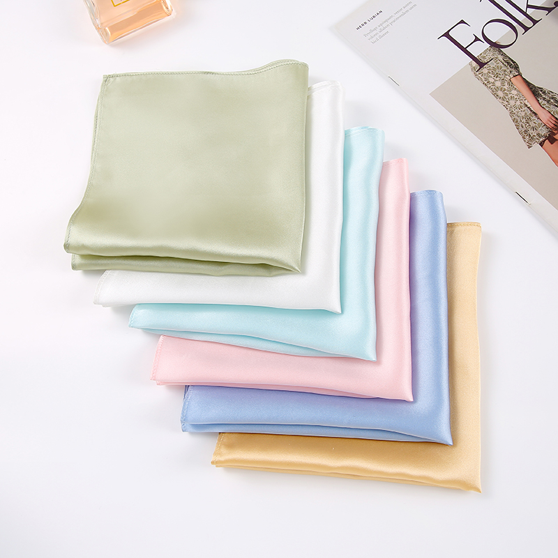 桑蚕丝手帕酒布托盘红布白色真丝方巾西装口袋巾100桑蚕丝小手绢