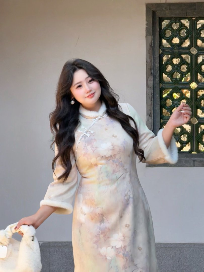 码加加52026胖MM新中式加绒旗袍2025新款冬季修身气质高级连衣裙