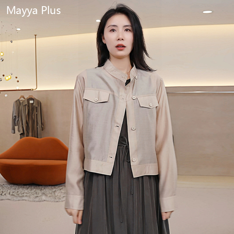 【木质调】Mayya Plus麦芽定制洋气高级感减龄女士外套上衣32536078