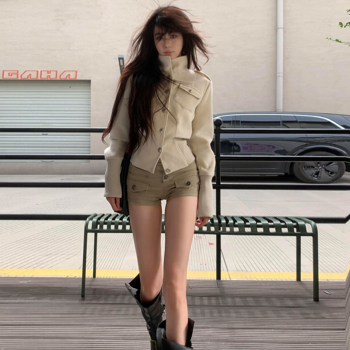 美式辣妹工装夹克短款外套女秋冬2025新款独特漂亮超好看修身上衣