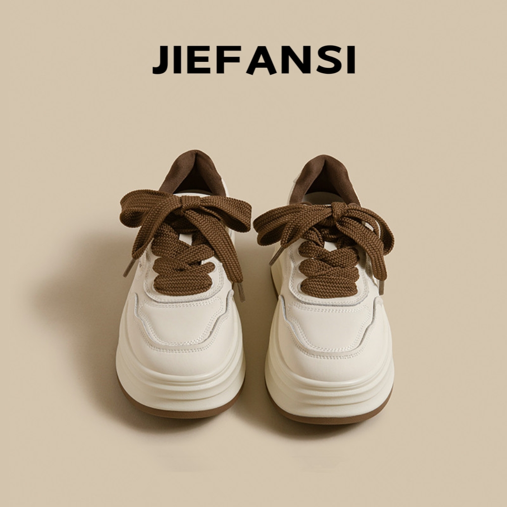 厚底真皮小白鞋女2025秋季新款轻便百搭运动休闲鞋小个子增高鞋子