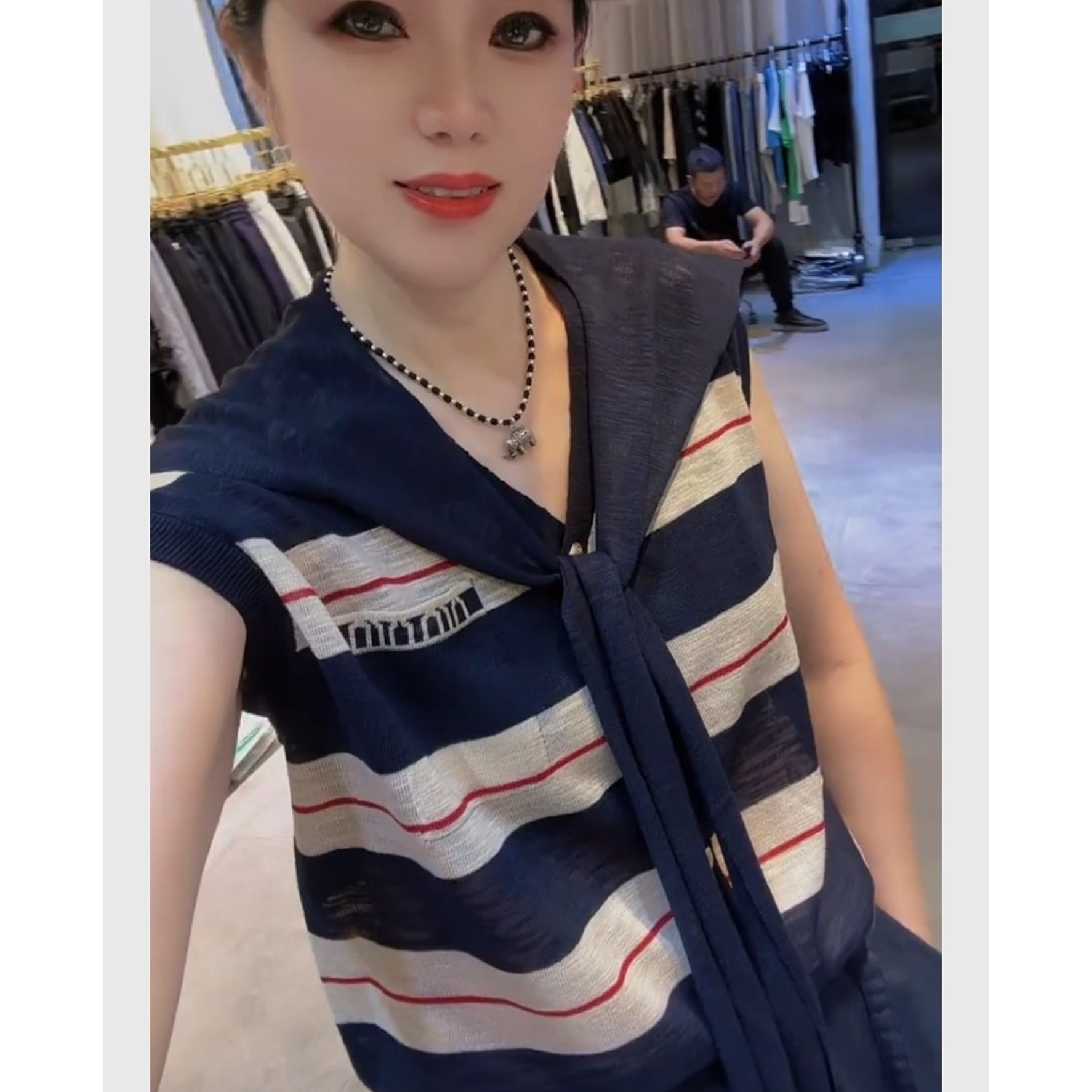 休闲学院风条纹减龄女上衣2025年夏季新款小众设计感慵懒风高级感