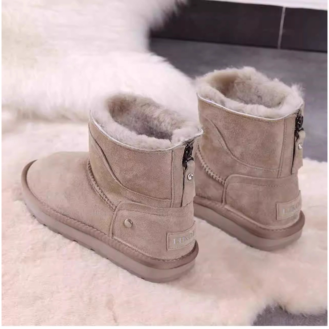 雪地靴女2025冬季新款东北大棉鞋防水短筒棉鞋加绒加厚