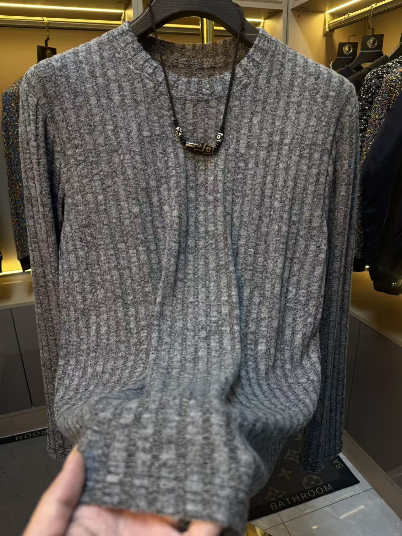 2025秋装男士半袖长袖潮流圆领轻奢休闲百搭6613高品质个性