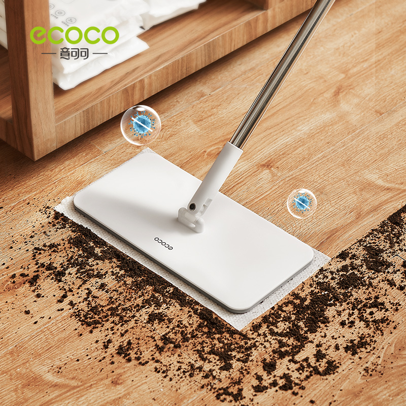 ecoco一次性拖把静电除尘家用木地板专用免手洗懒人平板夹布拖把