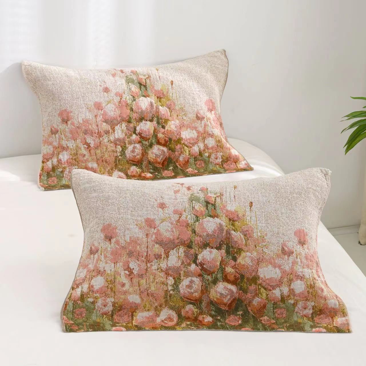 高奢汉麻枕巾一对装52*78雨露麻吸汗排湿四季通用高档成人枕巾