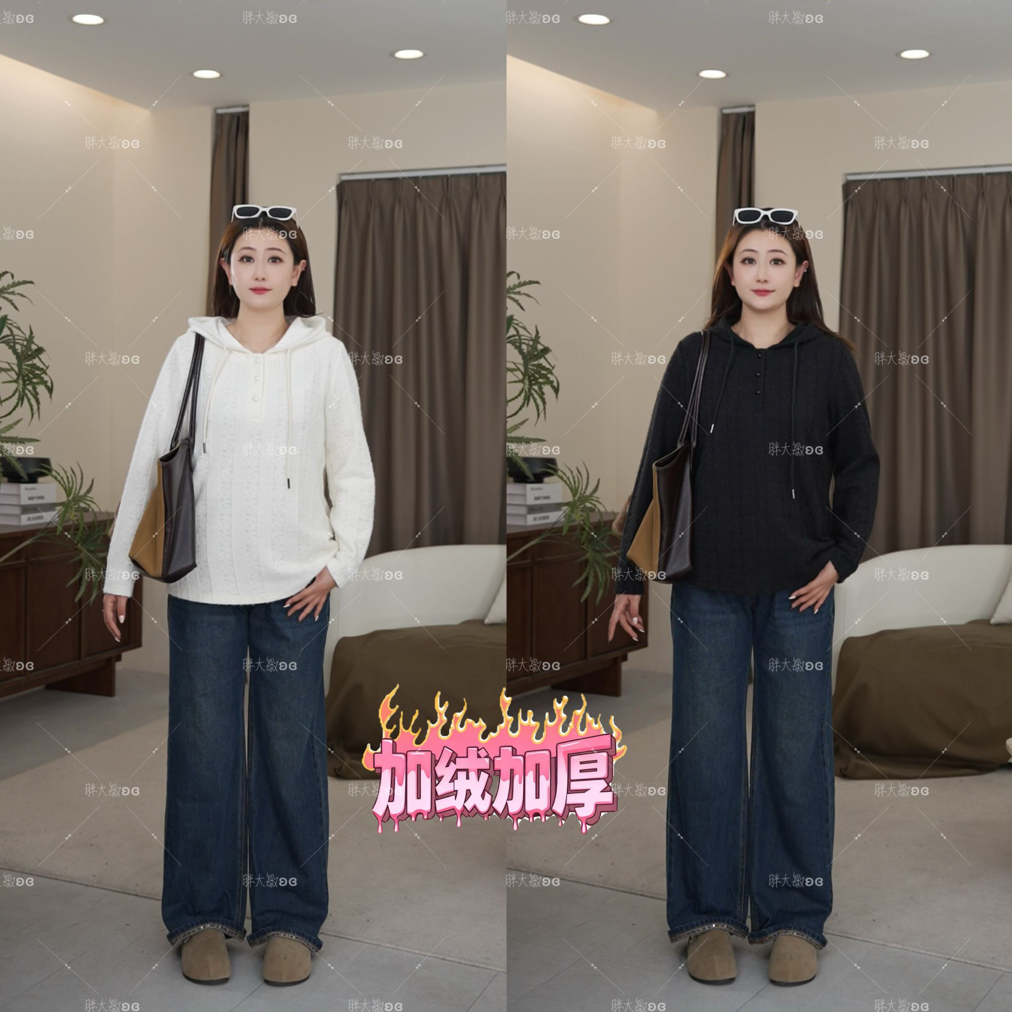 【上新】秋冬卫衣PDM22607秋冬新款时尚重工蕾丝大码女装卫衣