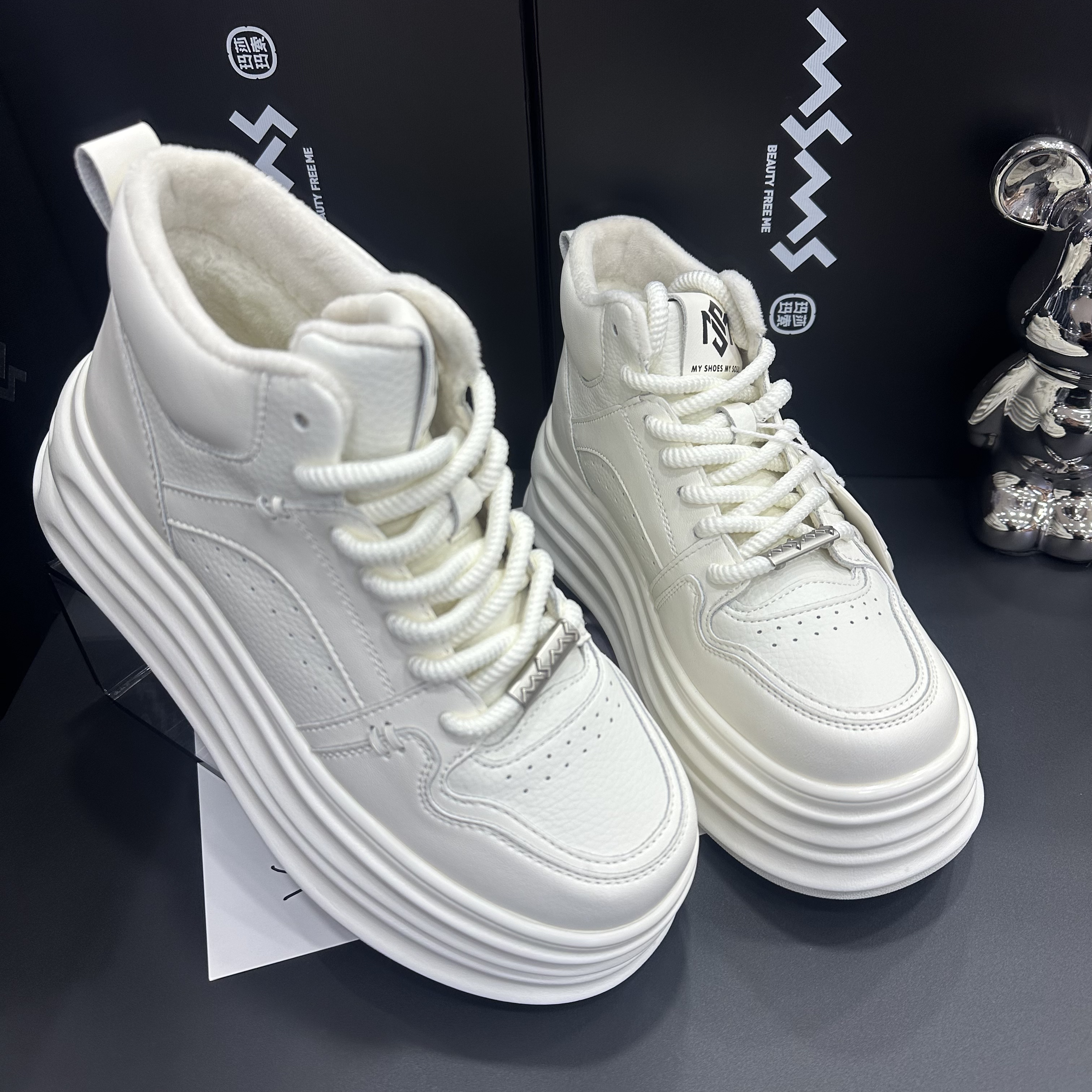 玛莎玛索22-1690大棉女鞋冬季新款时尚百搭厚底加棉加绒保暖防滑