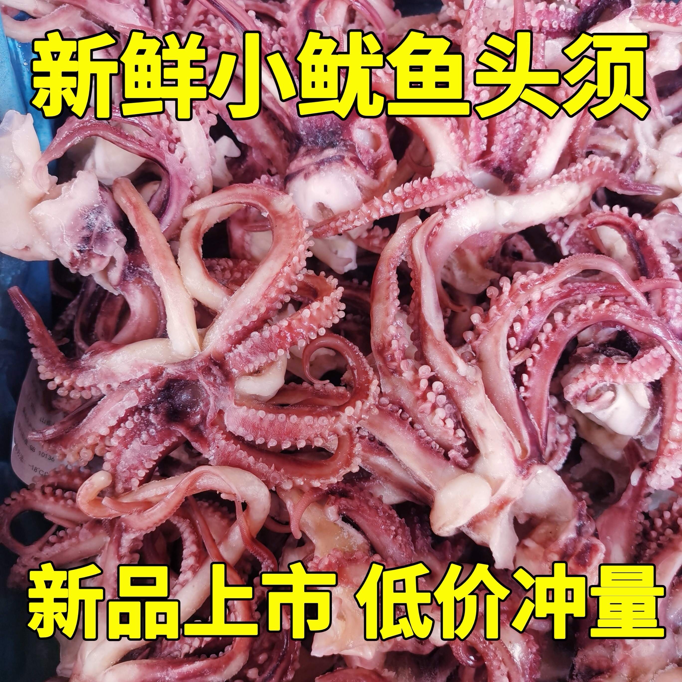 小鱿鱼须新鲜速冻鱿鱼头鱿鱼爪净重无冰衣八爪须烧烤火锅餐饮食材