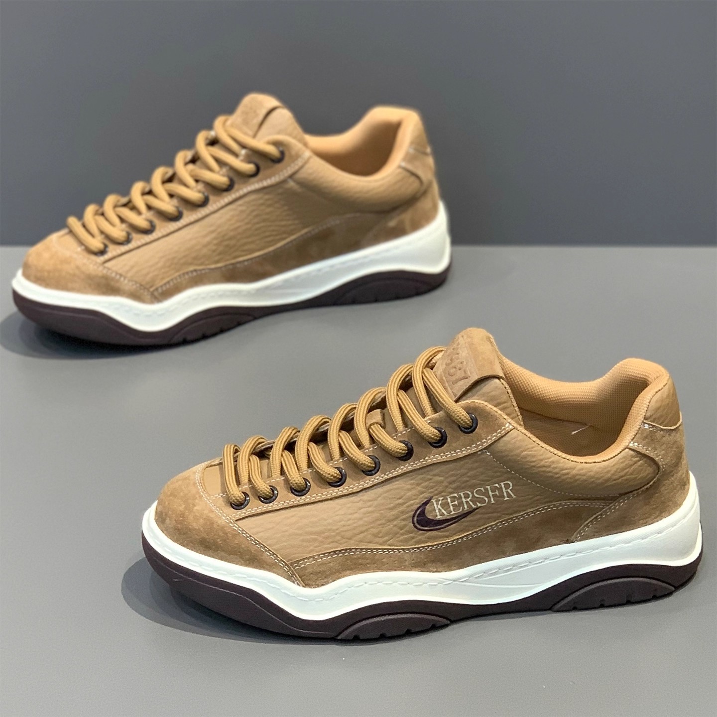 男鞋2025新款复古低帮鞋秋季百搭潮流运动板鞋耐磨软底休闲鞋子男