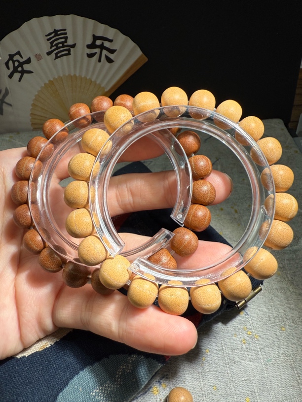五线菩提精选精工打磨偏圆籽归圆好单圈文玩手串