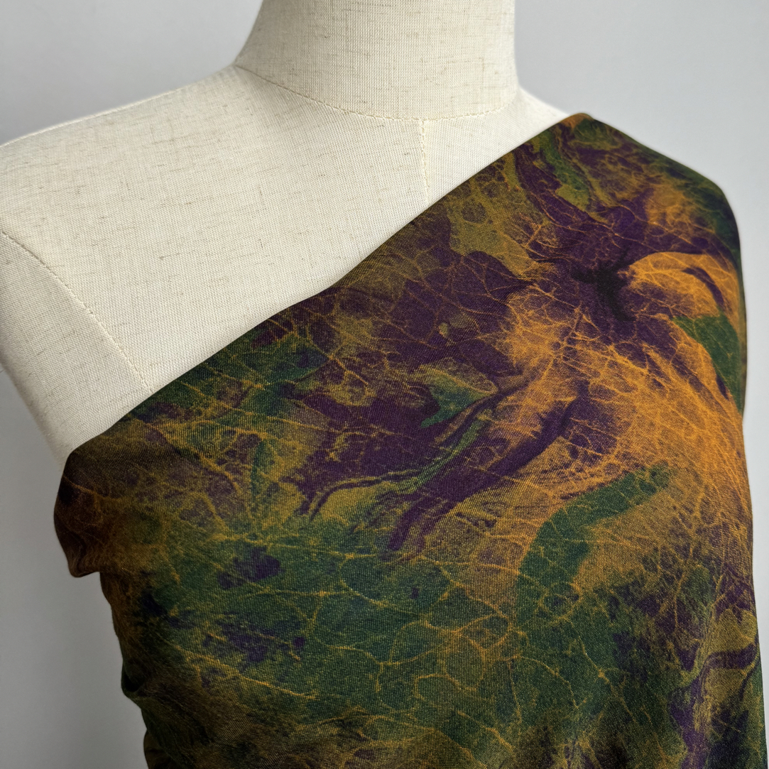 雕印【铁扇花】睡衣连衣裙套装棉绸面布料，不支持七天无理由