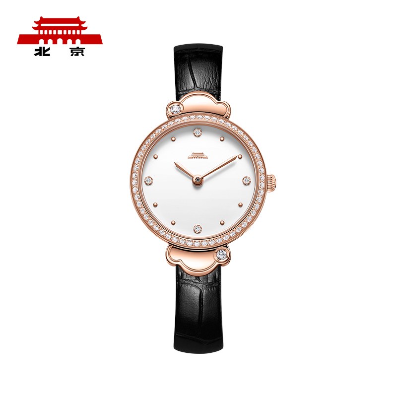 北京表东方文化系列真钻女表时尚气质机械表防水镶钻精致女士手表
