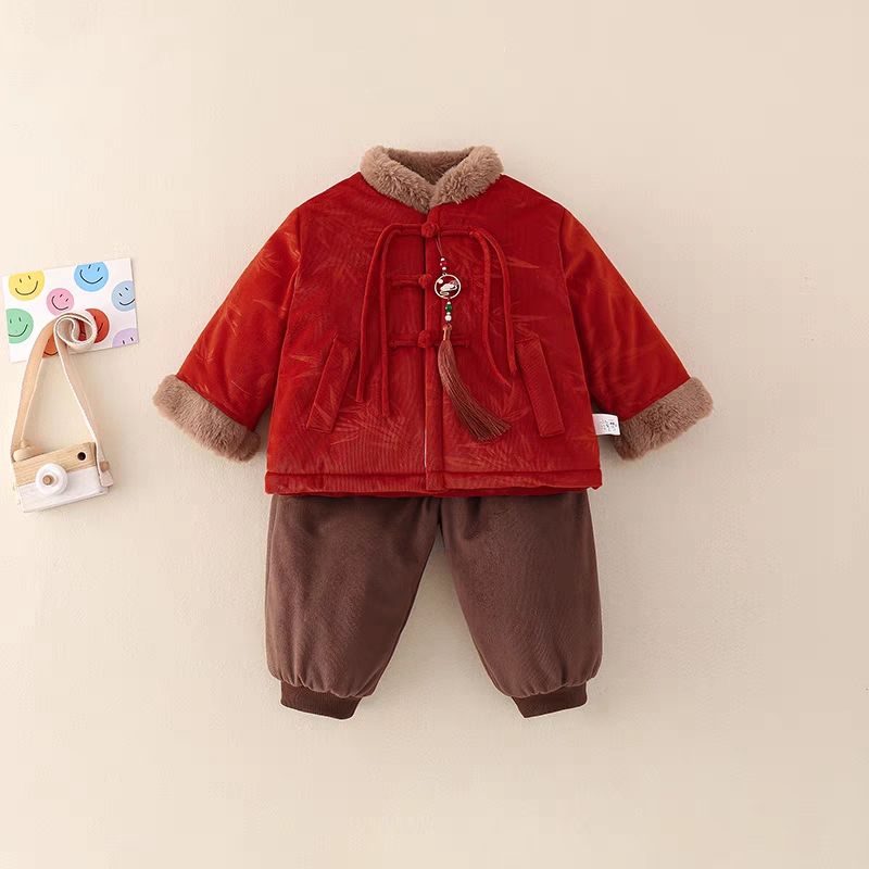 【万达撤柜】婴儿拜年服冬2026蛇年宝宝周岁礼服过年女童男童唐装儿