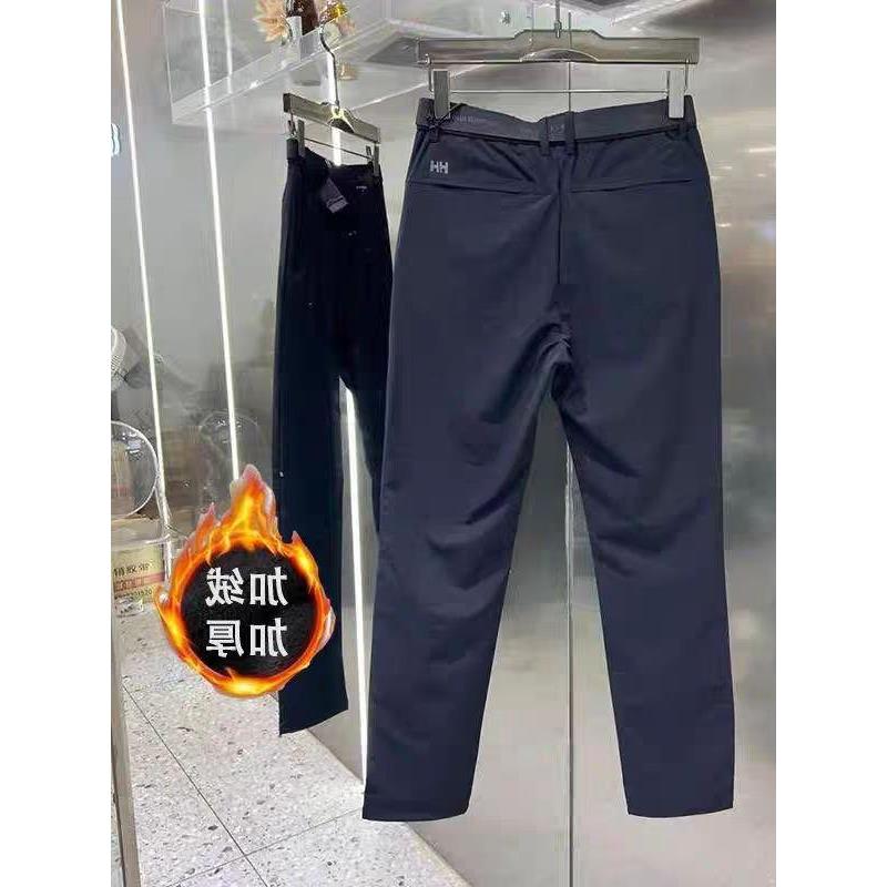 灏吉弧秋季款简约休闲裤男士潮牌小西裤修身百搭加绒保暖直筒裤