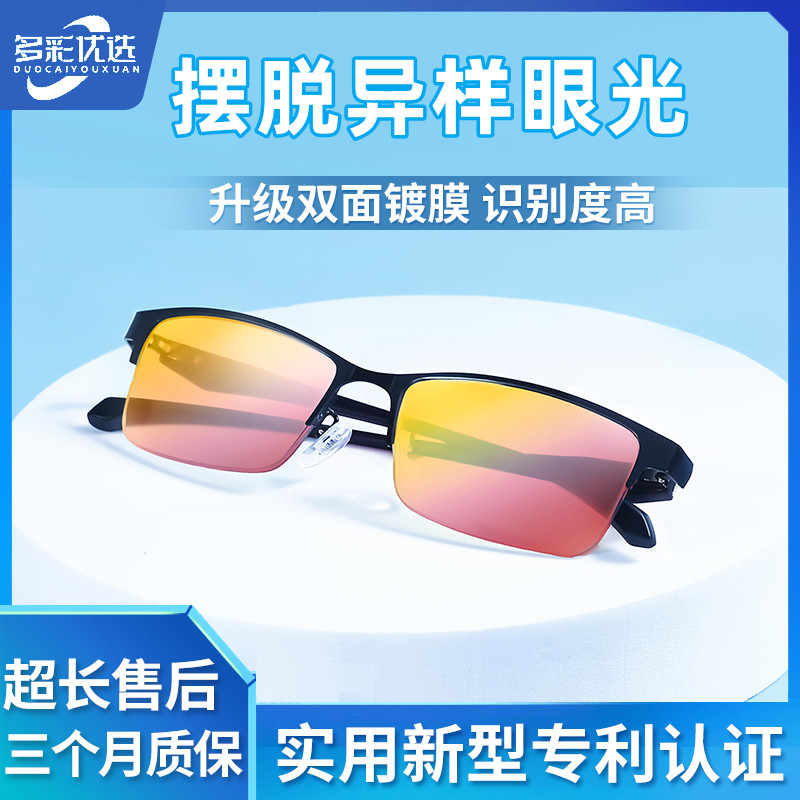 【多彩优选】2025升级款超清高透色弱矫正眼镜 看图辨色通用眼镜