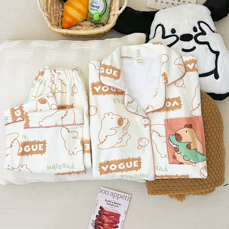 2025秋冬款德绒开衫儿童男童睡衣保暖6-12岁宽松小男孩母子家居服