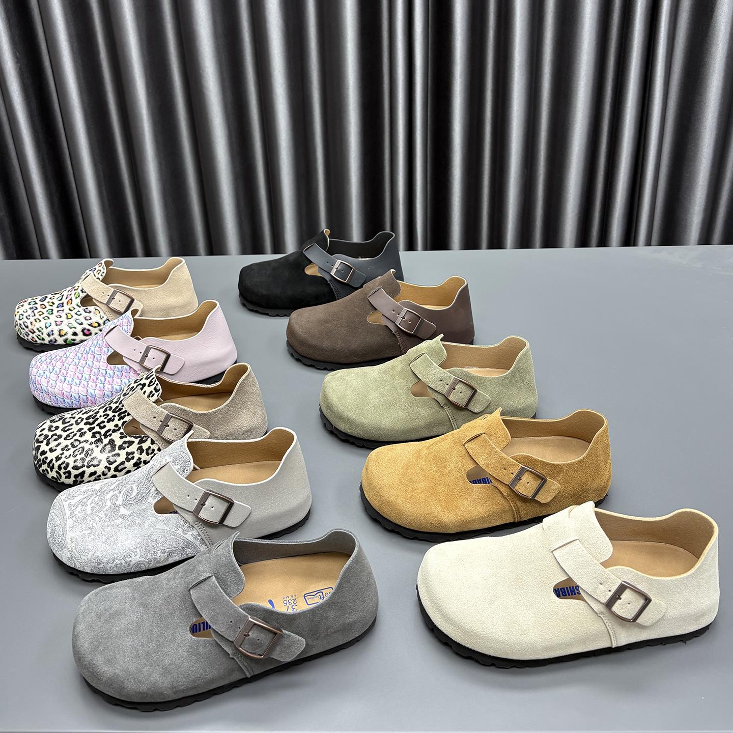 玛丽珍单鞋女早秋新款圆头厚底皮带扣百搭牛皮休闲勃肯鞋