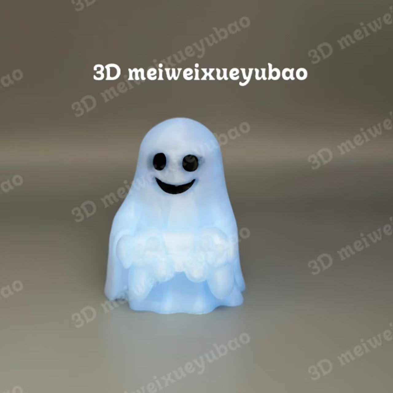鳕鱼堡3D打印小玩具（可爱的游戏机幽灵夜光）