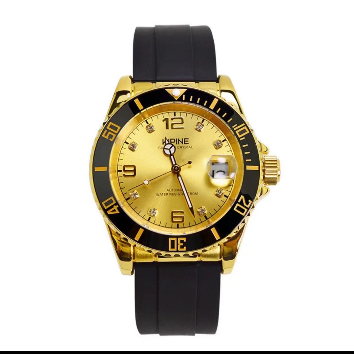 新款高端男士腕表机械机芯纯金夜光防水时尚表抗摔高精度机械机芯