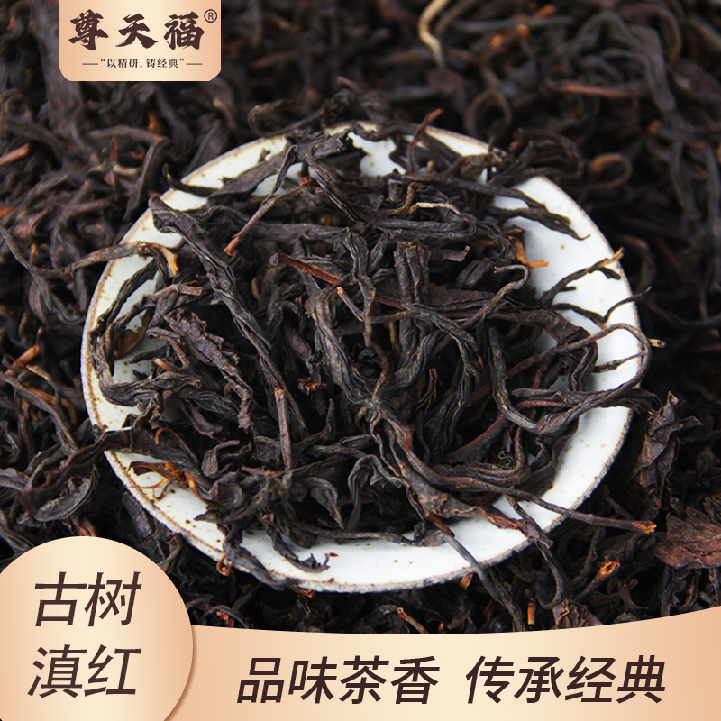 尊天福古树滇红高香花果香经久耐泡浓香型袋装红茶荒野古树滇红茶