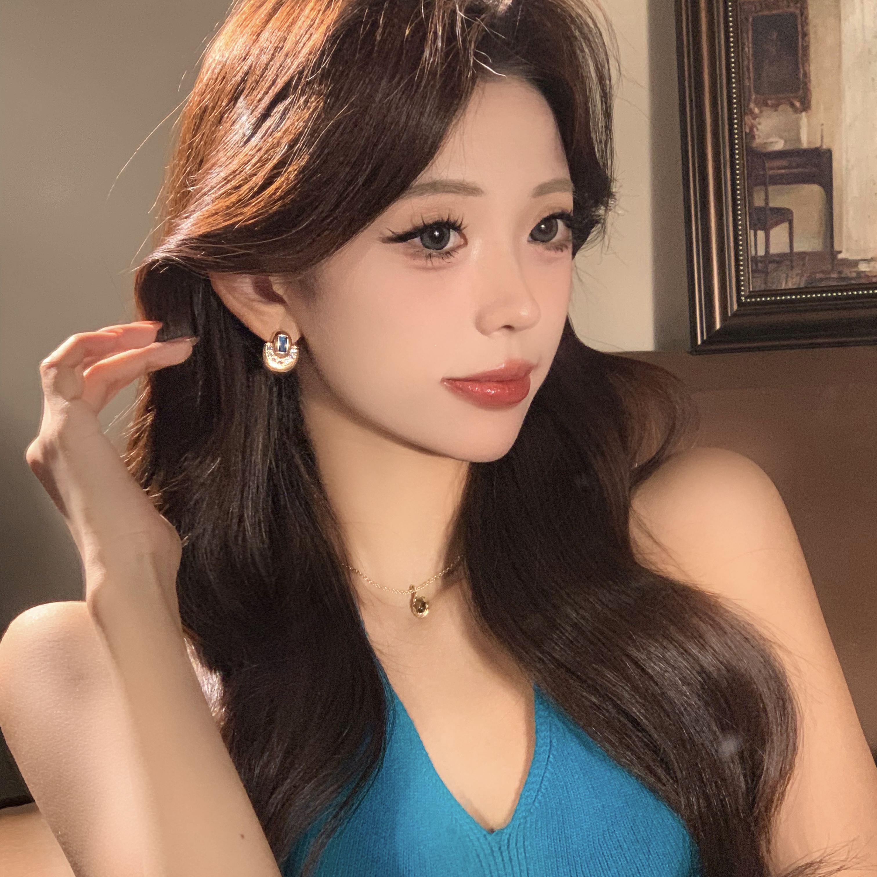 FULL GIRLISH耳环00900法式轻奢百搭耳钉耳饰