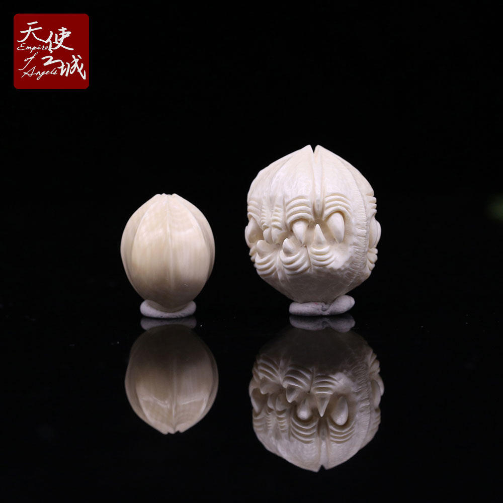 天然猛犸象牙橄榄核散珠文玩diy配饰配件配珠猛犸牙手串