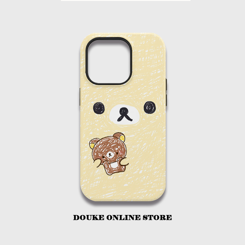 情侣轻松熊苹果16promax手机壳iphone15小米oppo一加vivo华为适用