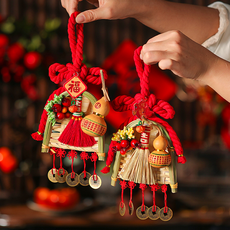 映菲寻乔迁之喜2026新款扫帚挂件万字结葫芦装饰新居入宅仪式布置