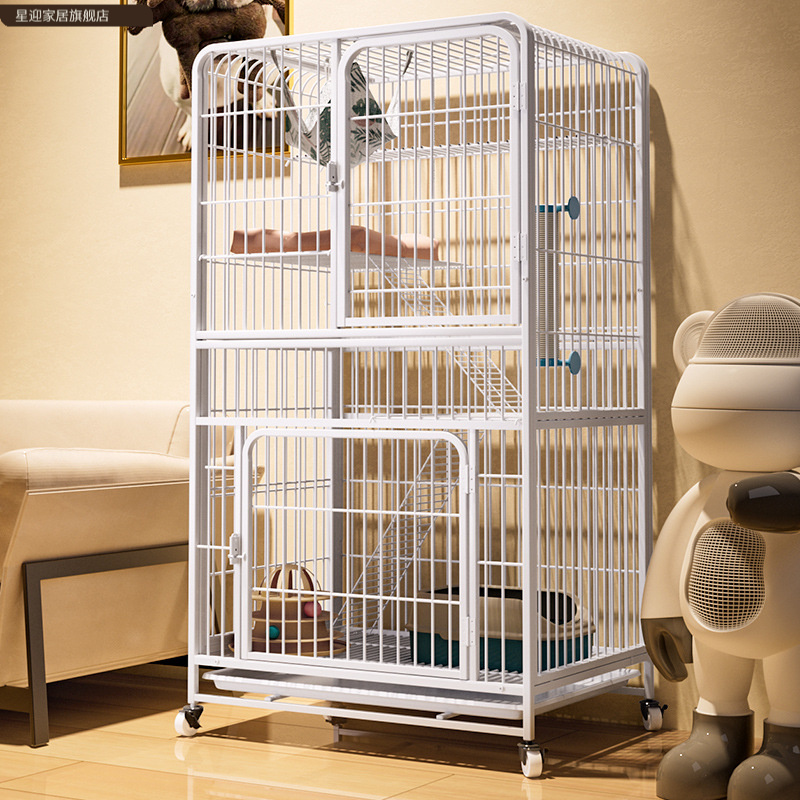 猫笼别墅超大自由空间家用猫笼子室内两层带厕所咪宠物猫舍猫屋