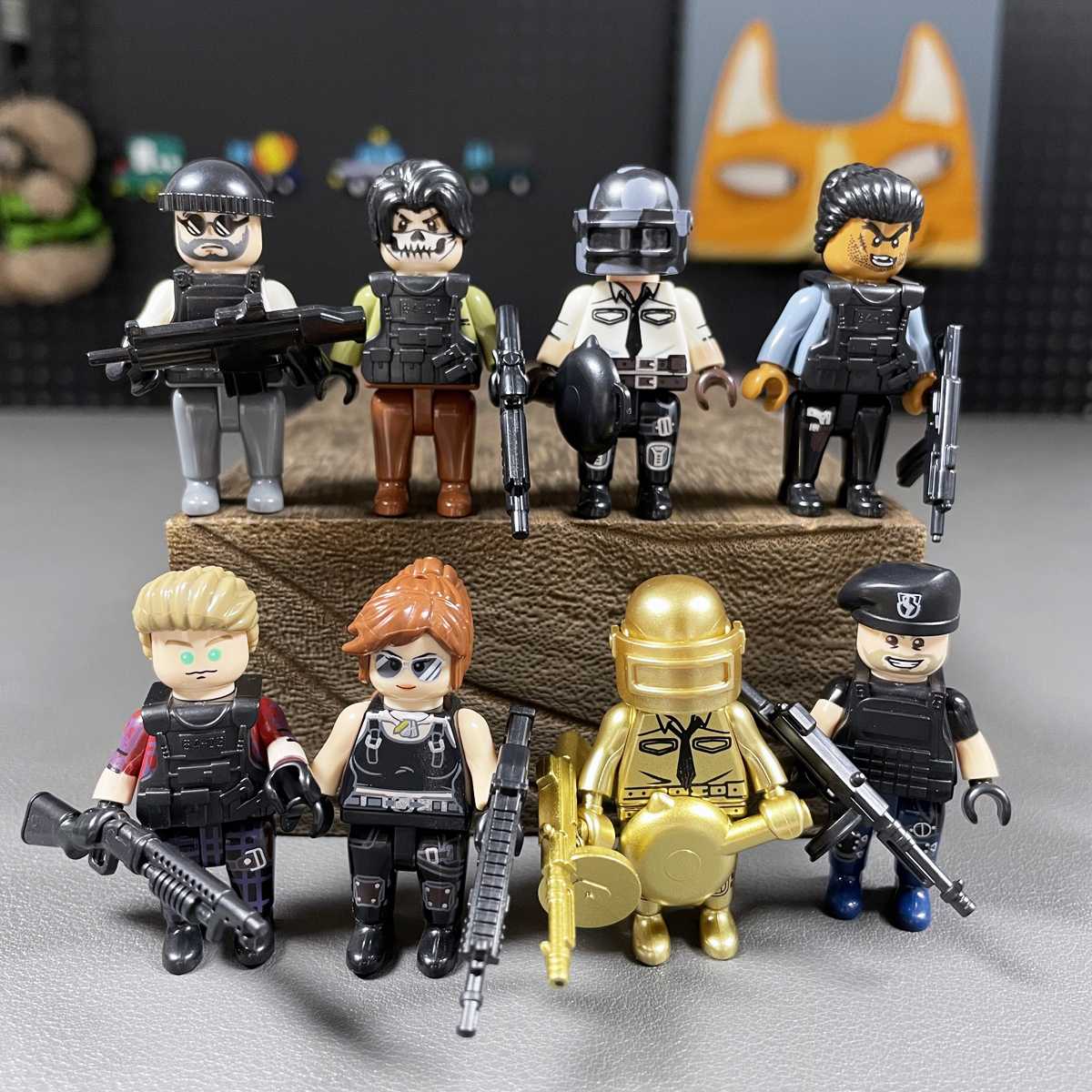 正版和平精英娃娃人仔儿童拼装模型男孩吃鸡公仔玩具小人古迪积木