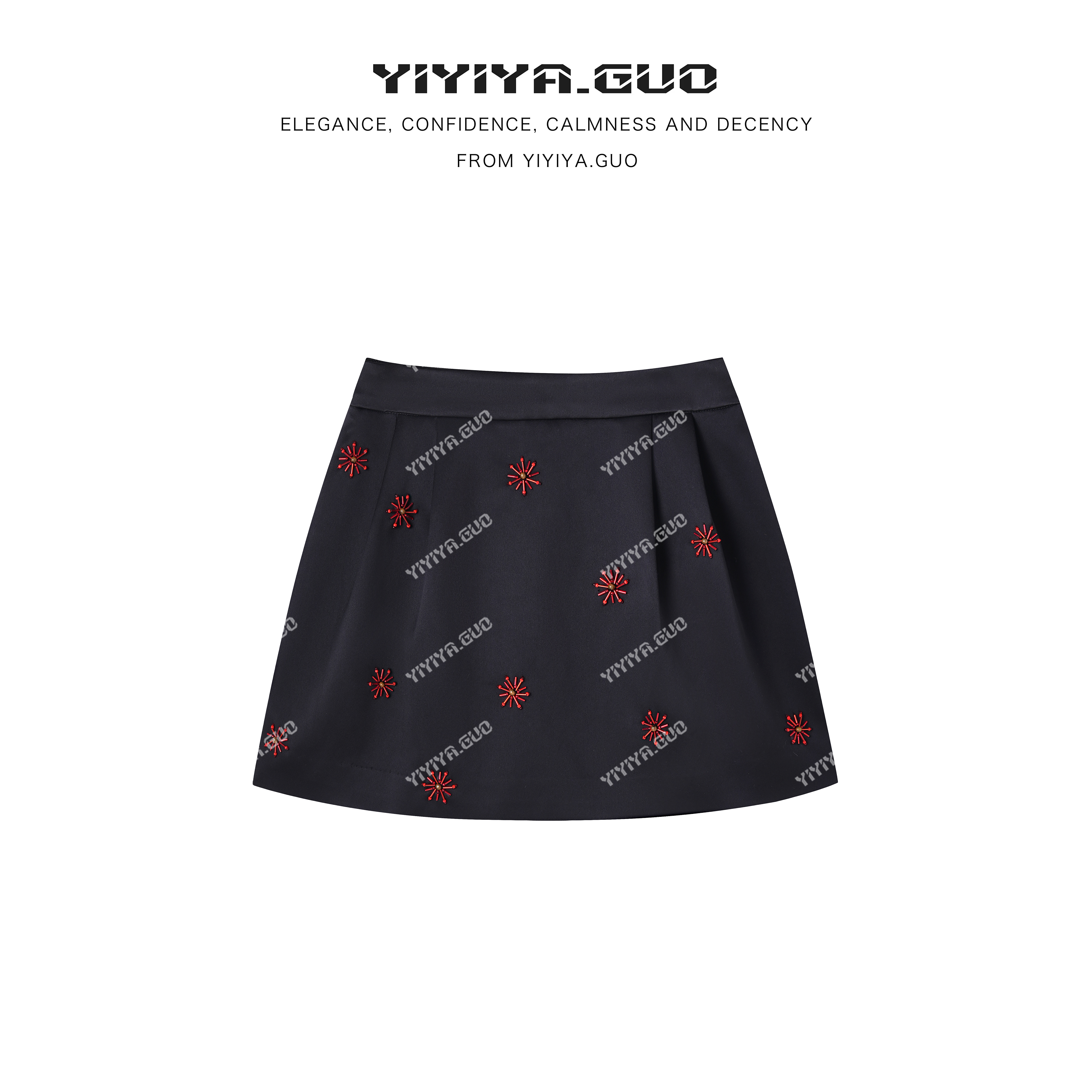 yiyiya.Guo艺艺吖【百搭花苞裙】时尚拉链A字半身裤裙090306SS52