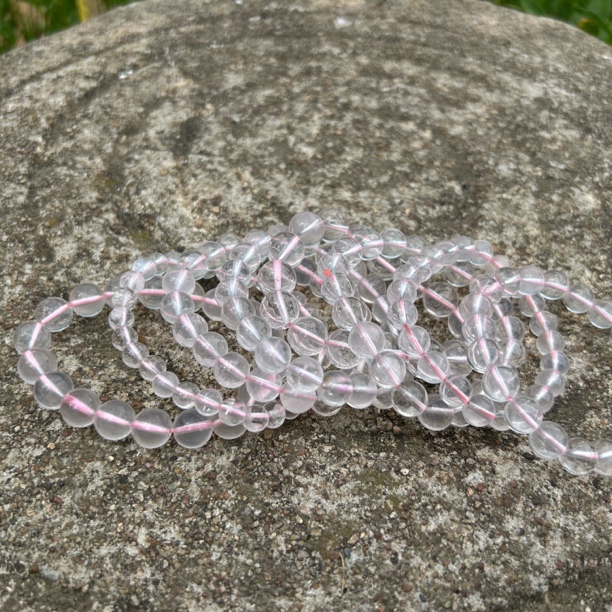 天然粉水晶手串女款手链女友生日礼物招桃花