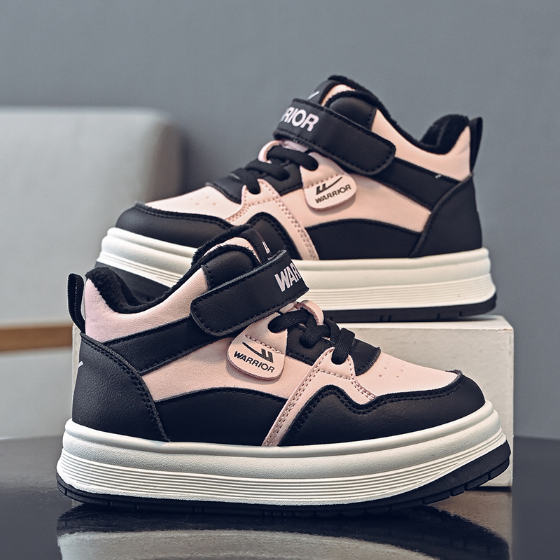 回力童鞋女童运动鞋皮面跑步鞋2025冬保暖女孩鞋子加绒儿童二棉鞋