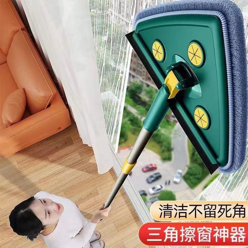 三角擦三角拖把天花板家用除尘打扫墙壁玻璃多功能伸缩清洁神器