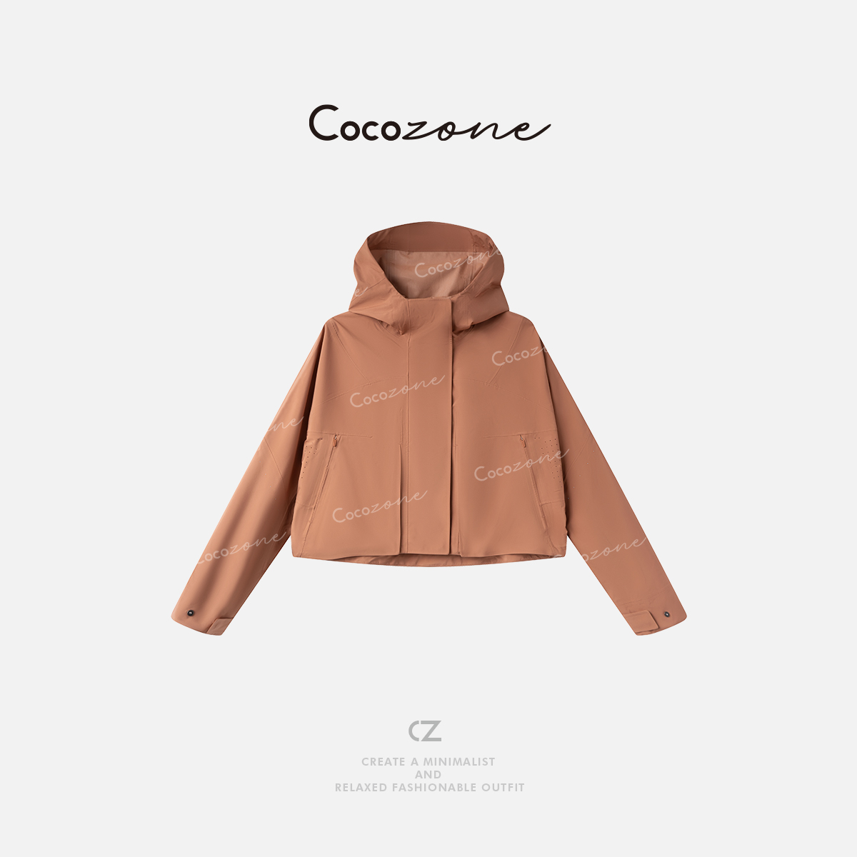 COCO ZONE 刘一一 “沙漠阳光” 连帽隐形口袋都市外套 CD2A1573