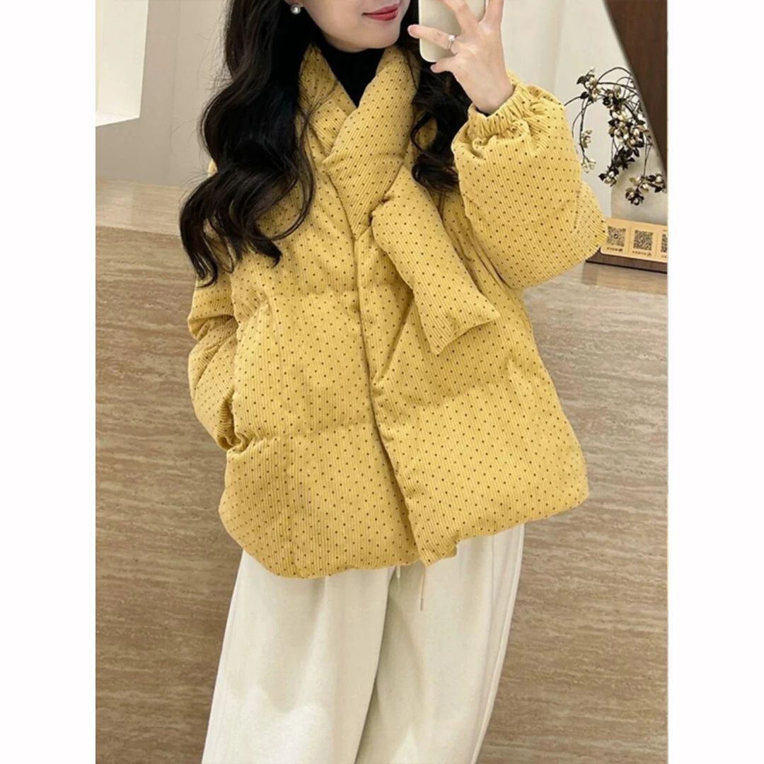 女款加绒棉衣冬天韩版连帽加厚时尚保暖冬季奥特民族微胖女生