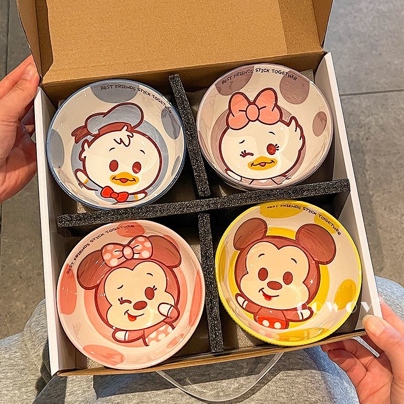 米奇米妮联名陶瓷碗家用2025新款女高颜值汤碗儿童餐具中秋伴手礼