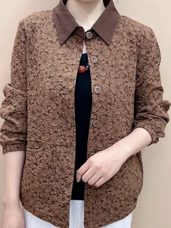 妈妈春秋新款外套中老年人薄款洋气中年女装休闲短款夹克衫上衣