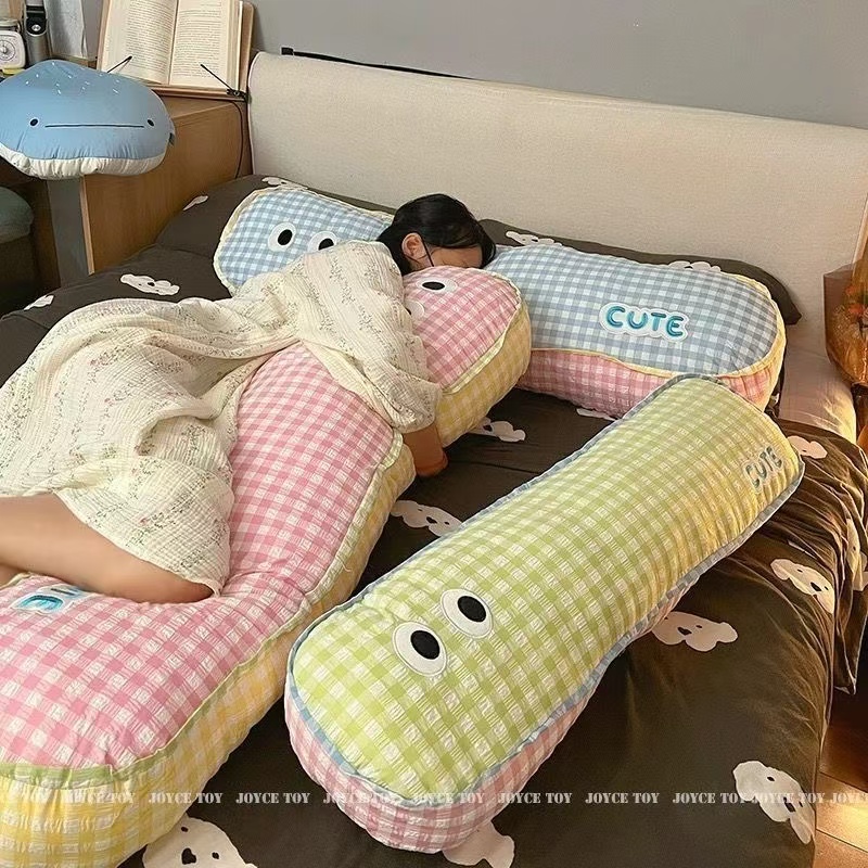 卡通长条抱枕女生睡觉夹腿专用侧睡靠垫枕头透气靠枕宿舍卧室适用