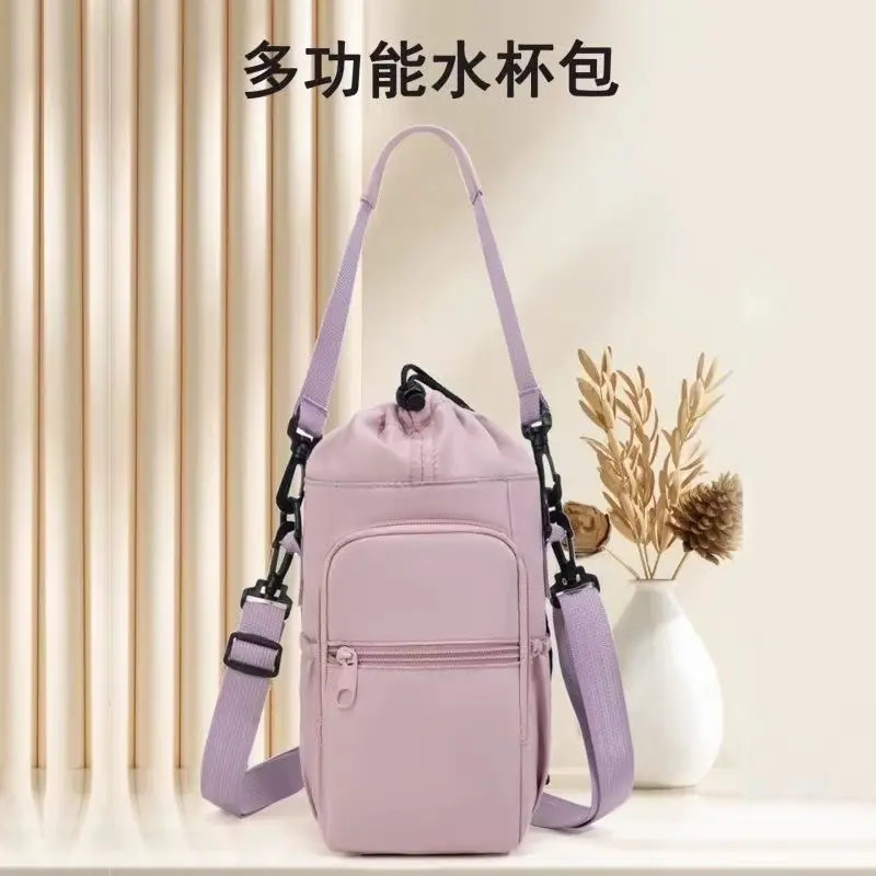 新款多功能水杯套水壶袋户外运动单肩斜挎包