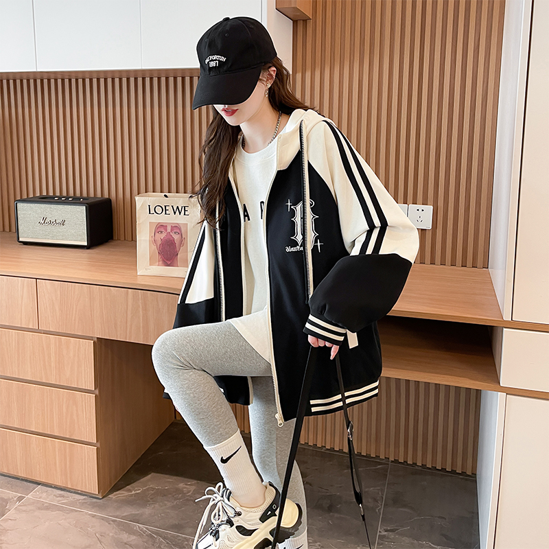 棒球服外套2025新款女装春秋季洋气学院风休闲卫衣初高中学生上衣