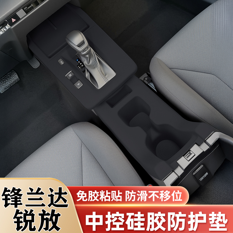 26款卡罗拉锐放锋兰达中控排挡硅胶垫车门升窗面板保护贴装饰配件