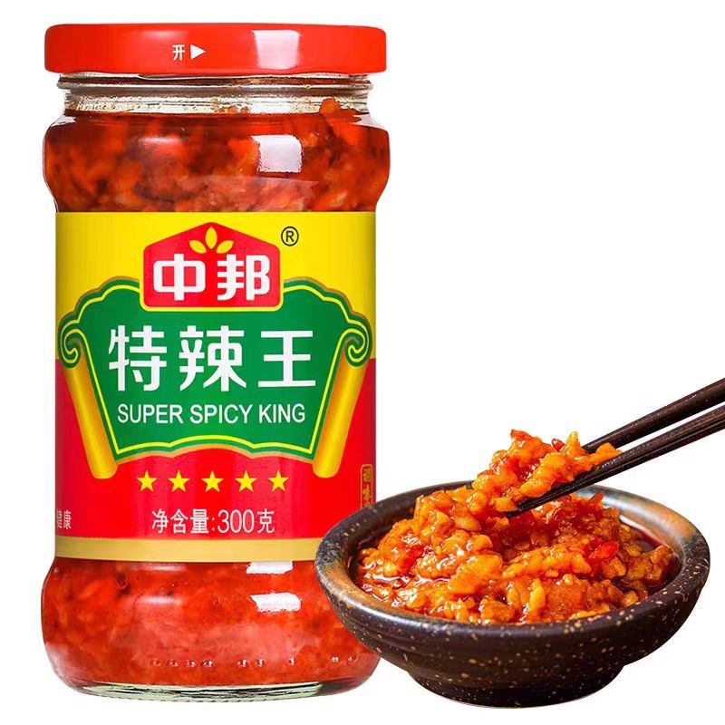 25年产中邦特辣王辣椒酱300克香辣王超辣开味下饭菜拌饭拌粉面酱