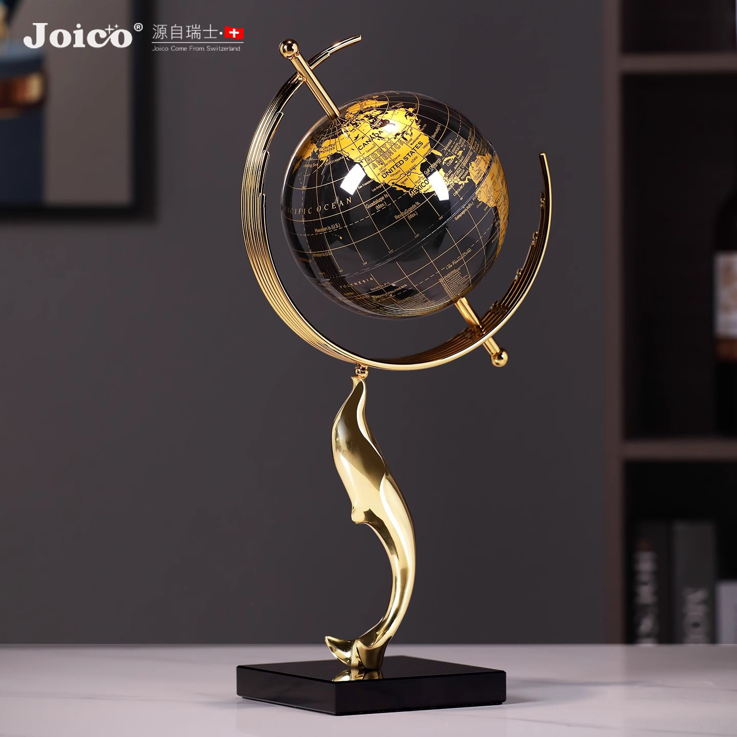 joico瑞士地球仪客厅玄关电视柜酒柜桌家居入户玄关装饰品