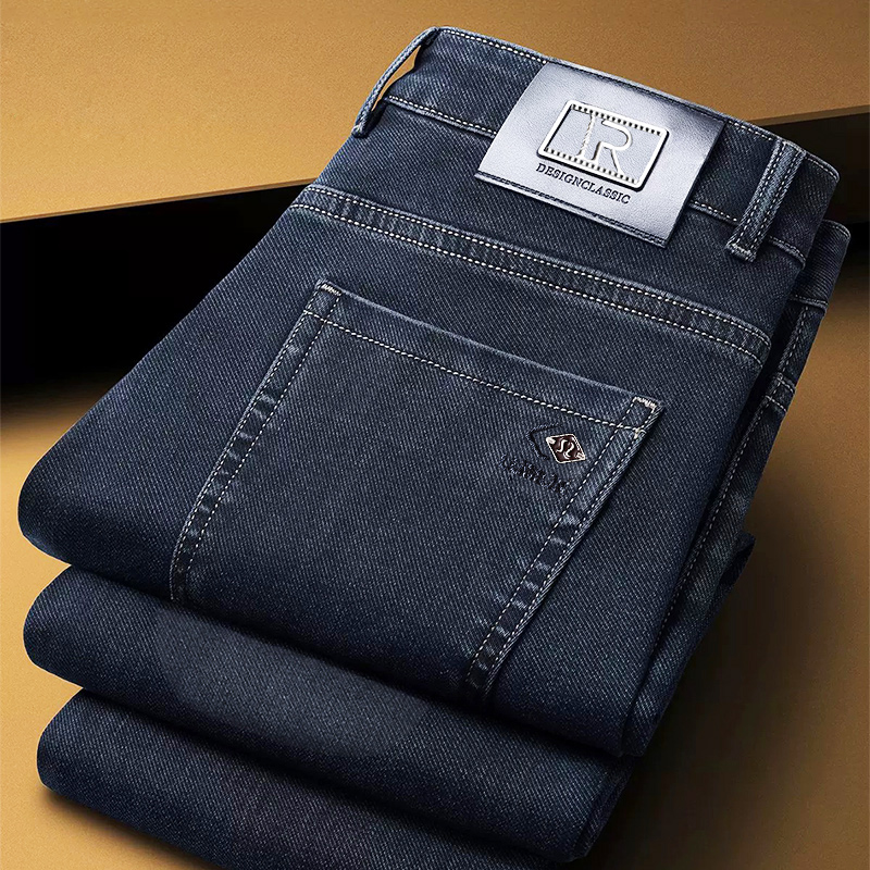 8012款 秋冬季新款男士牛仔裤高弹直筒高腰宽松百搭休闲裤高品质