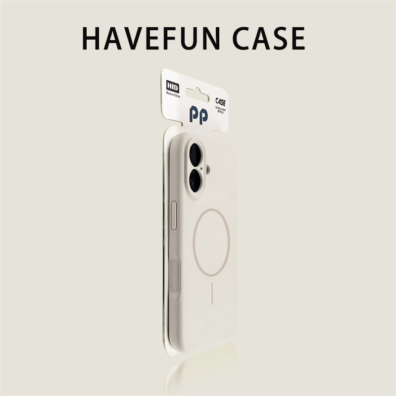 雅天立纯白色精孔液态磁吸适用苹果17/16promax手机壳iPhone15/14