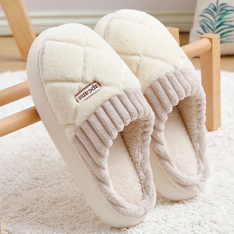 【工厂直销】加厚毛绒男款女款秋冬室内家居家用保暖厚底棉拖鞋子